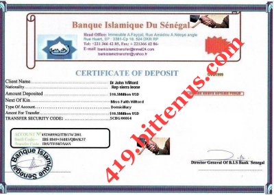 Deposite certificate of Dr.John